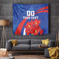 Custom Chile Lapageria Tapestry With Grunge Style - Wonder Print Shop