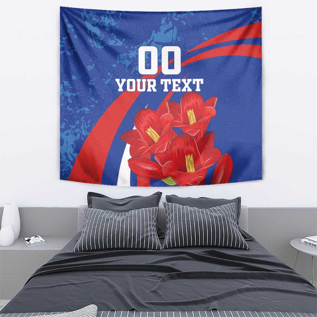 Custom Chile Lapageria Tapestry With Grunge Style - Wonder Print Shop