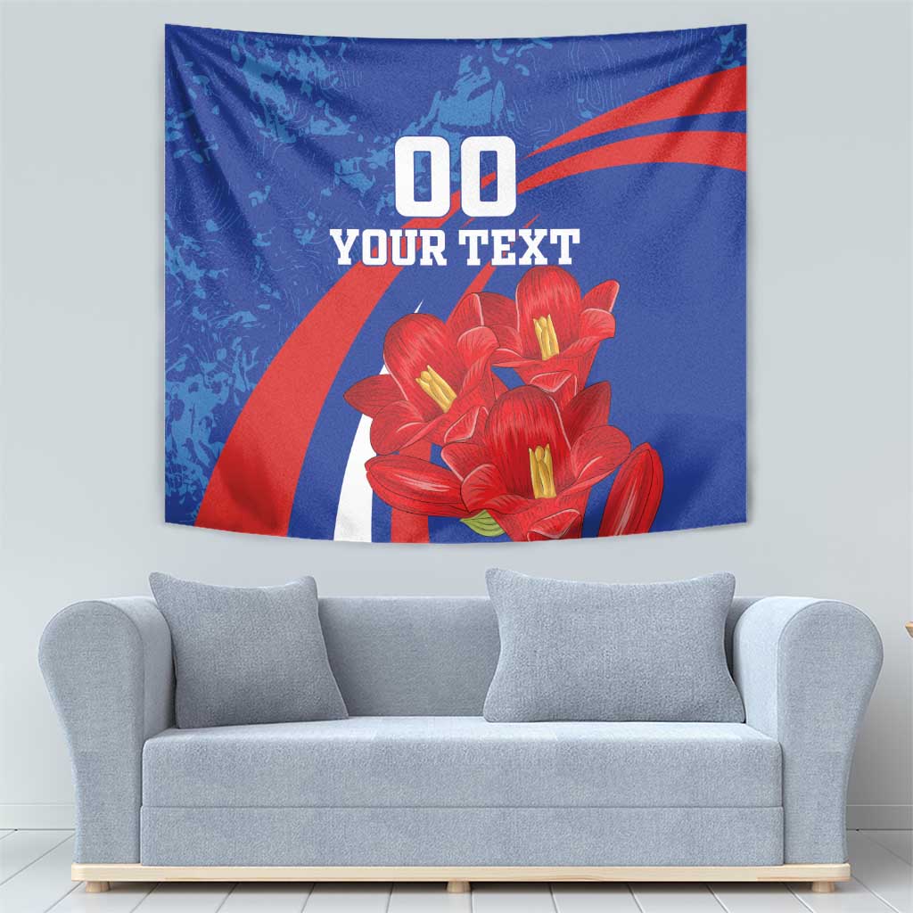 Custom Chile Lapageria Tapestry With Grunge Style - Wonder Print Shop