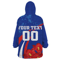 Custom Chile Lapageria Wearable Blanket Hoodie With Grunge Style - Wonder Print Shop