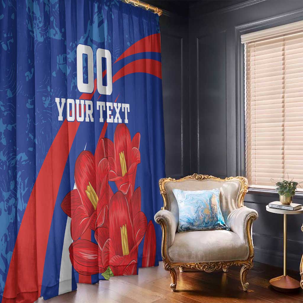 Custom Chile Lapageria Window Curtain With Grunge Style - Wonder Print Shop