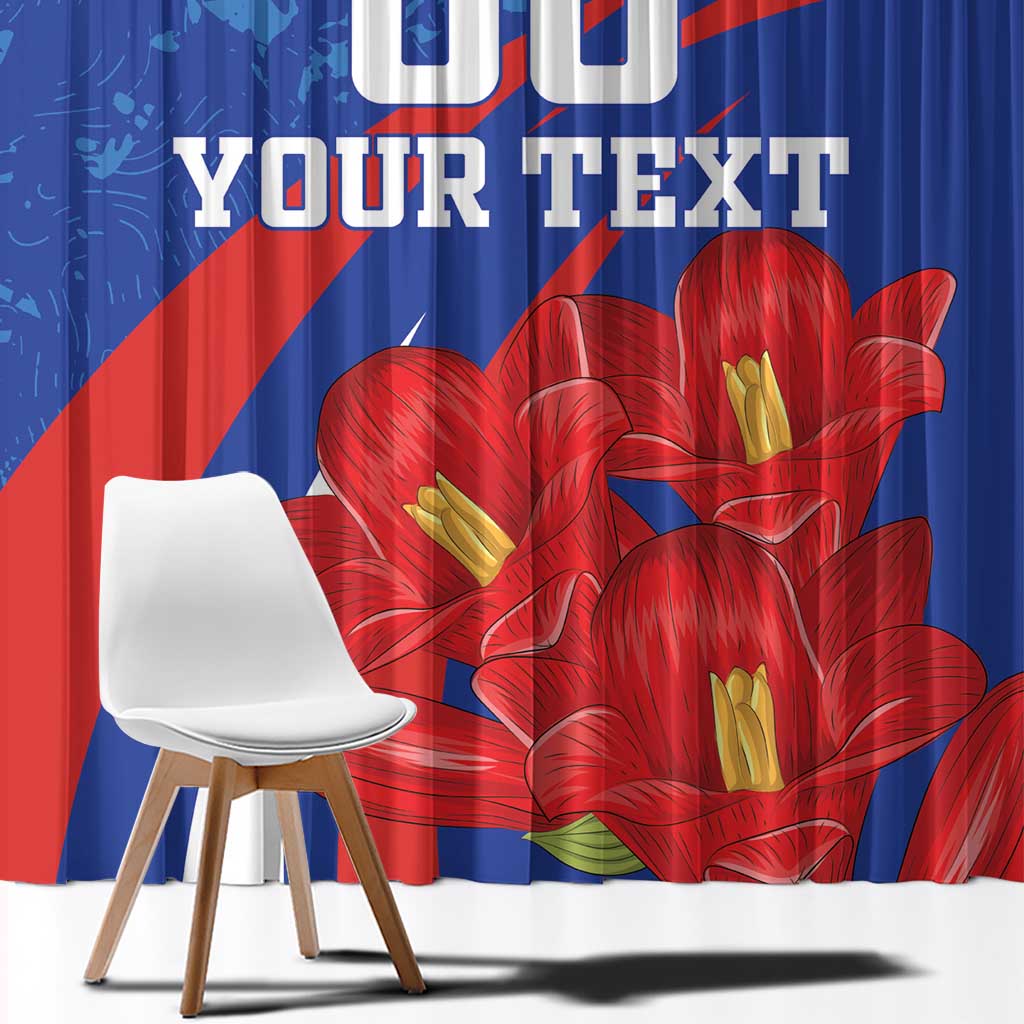 Custom Chile Lapageria Window Curtain With Grunge Style - Wonder Print Shop