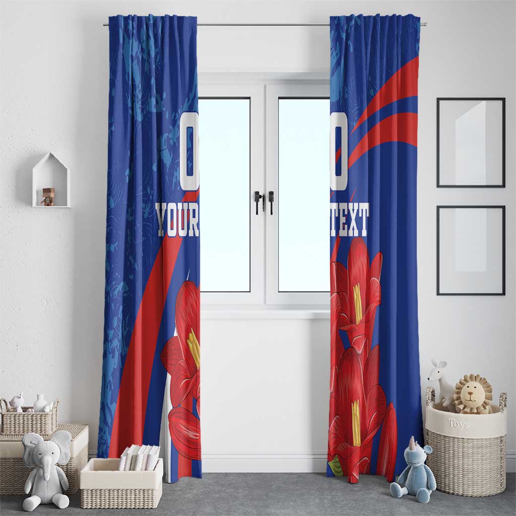 Custom Chile Lapageria Window Curtain With Grunge Style - Wonder Print Shop