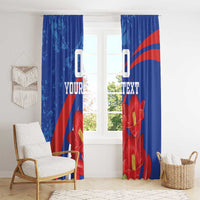 Custom Chile Lapageria Window Curtain With Grunge Style - Wonder Print Shop
