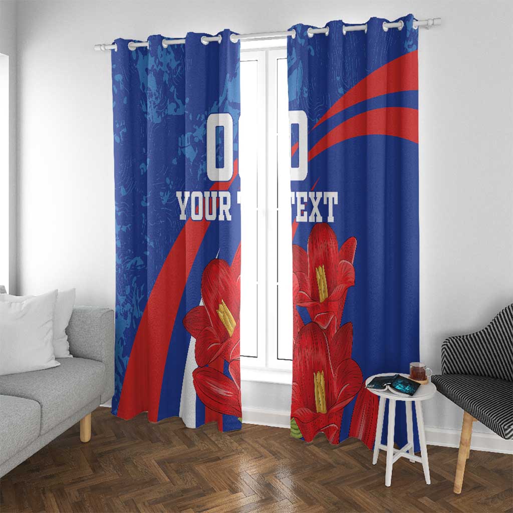 Custom Chile Lapageria Window Curtain With Grunge Style - Wonder Print Shop