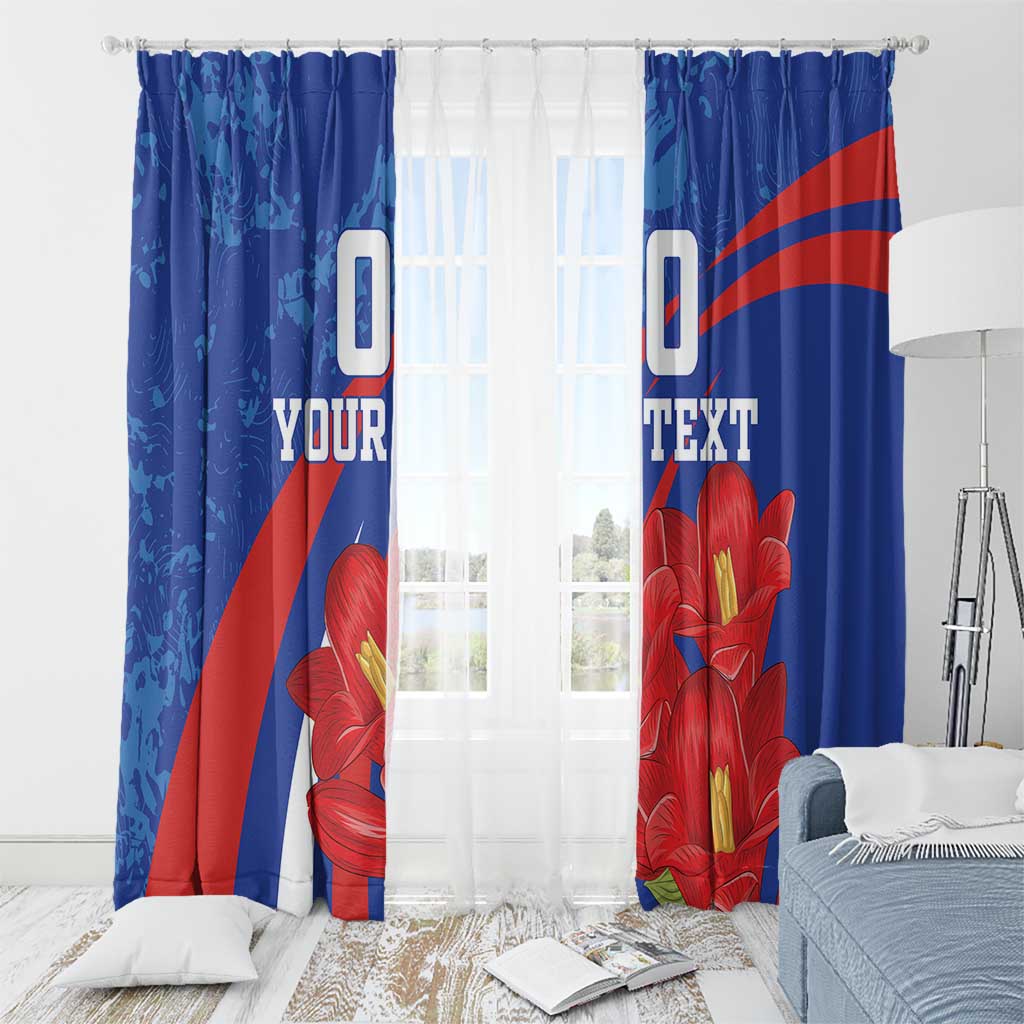 Custom Chile Lapageria Window Curtain With Grunge Style - Wonder Print Shop