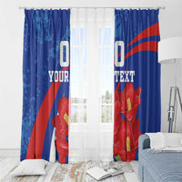 Custom Chile Lapageria Window Curtain With Grunge Style - Wonder Print Shop