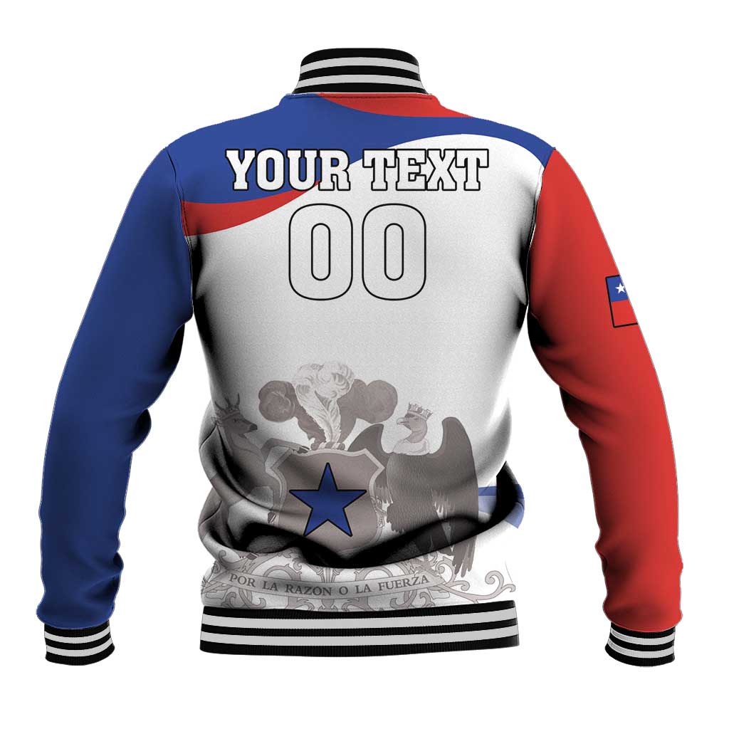 Custom Fiestas Patrias Chile Baseball Jacket Coat Of Arms - Wonder Print Shop