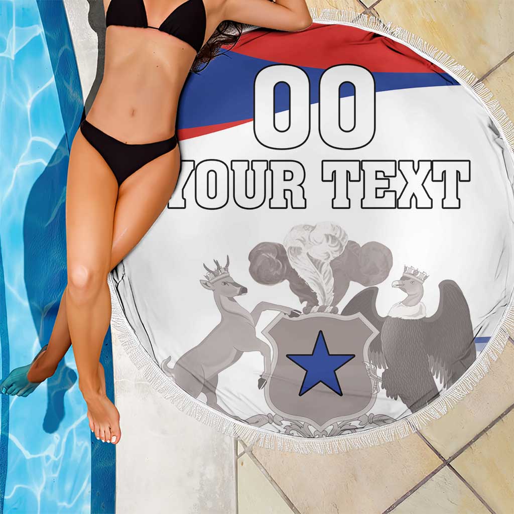 Custom Fiestas Patrias Chile Beach Blanket Coat Of Arms - Wonder Print Shop