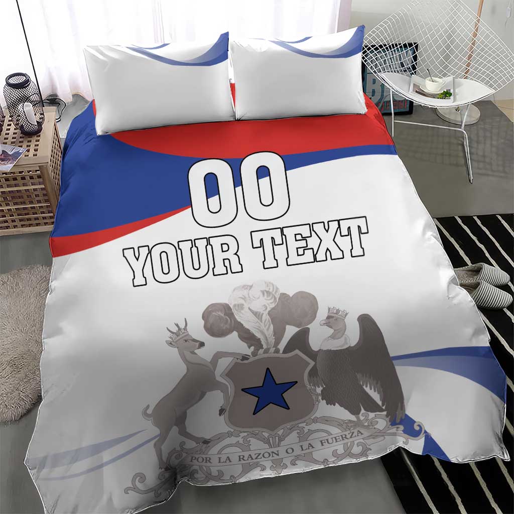 Custom Fiestas Patrias Chile Bedding Set Coat Of Arms - Wonder Print Shop