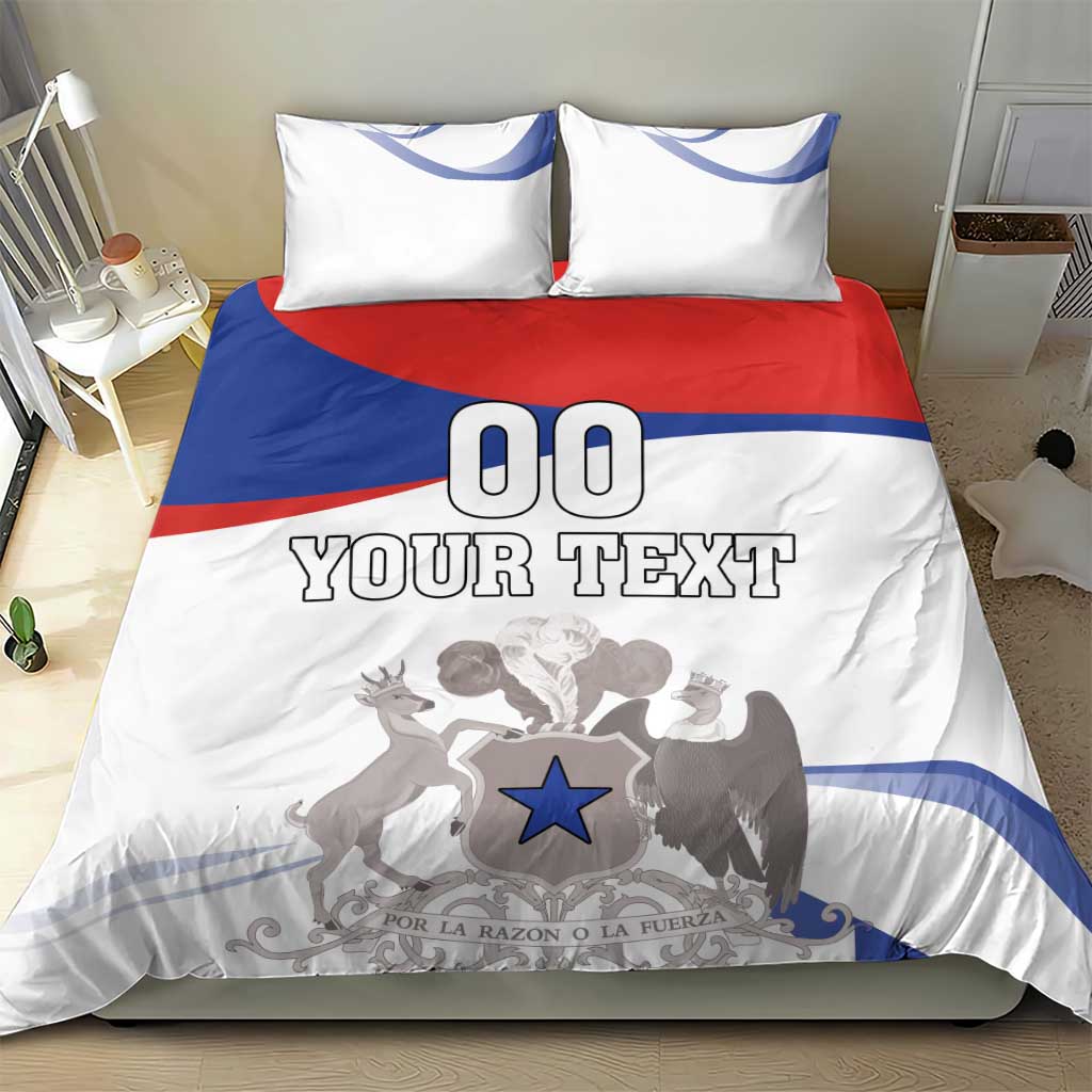 Custom Fiestas Patrias Chile Bedding Set Coat Of Arms - Wonder Print Shop