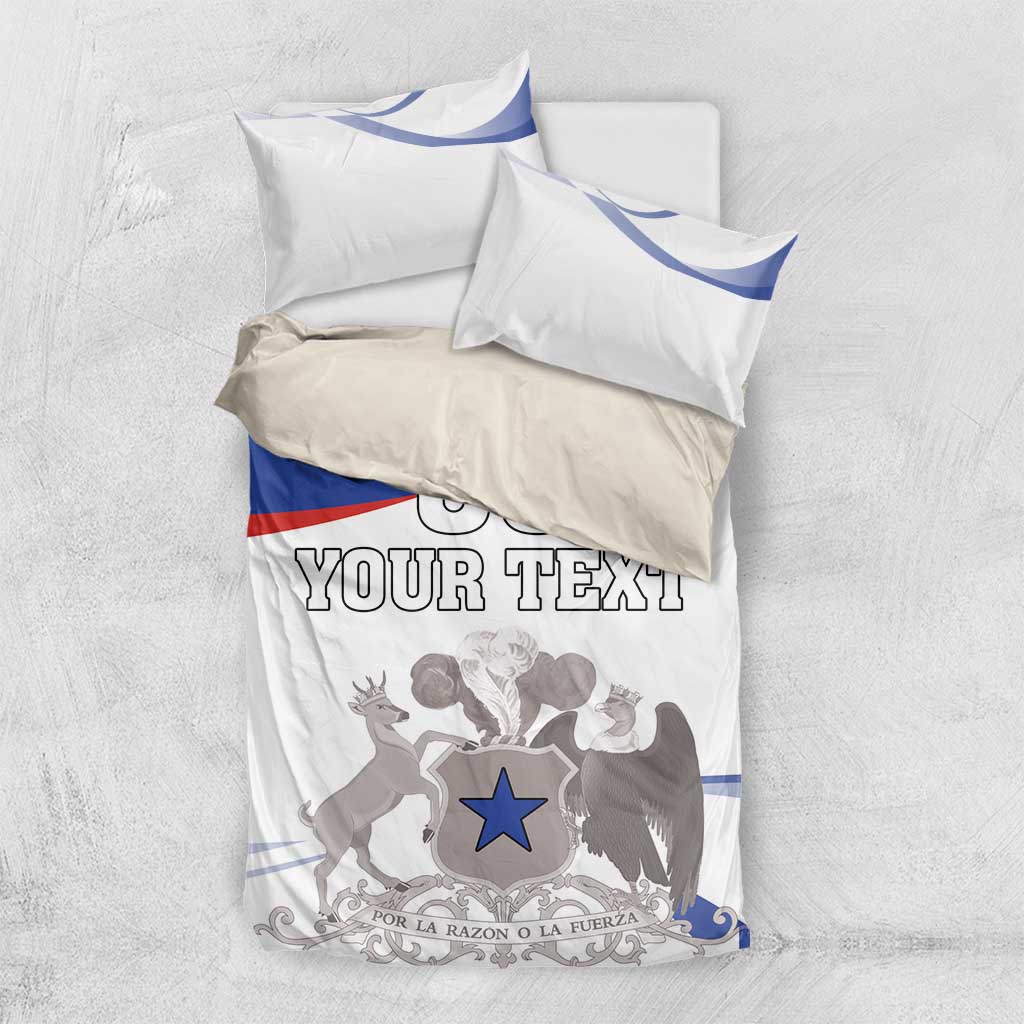 Custom Fiestas Patrias Chile Bedding Set Coat Of Arms - Wonder Print Shop