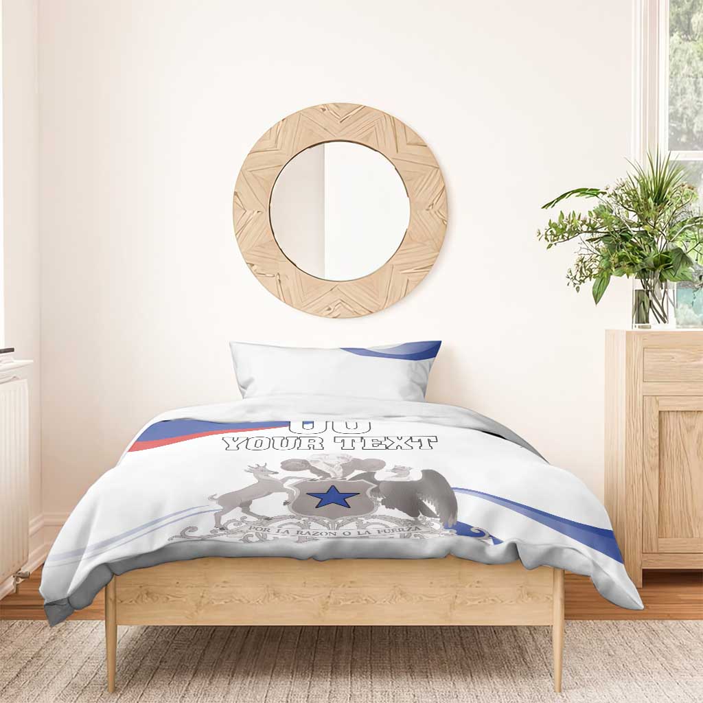 Custom Fiestas Patrias Chile Bedding Set Coat Of Arms - Wonder Print Shop