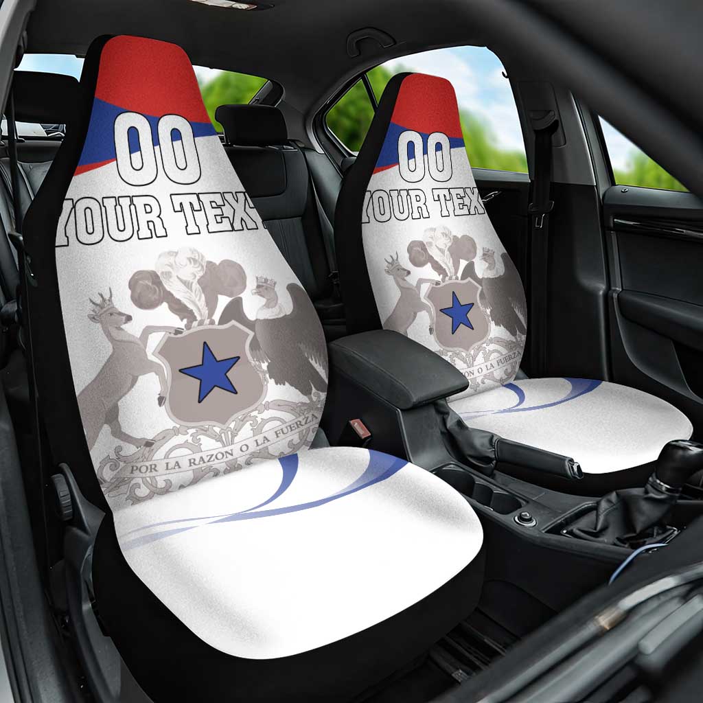 Custom Fiestas Patrias Chile Car Seat Cover Coat Of Arms - Wonder Print Shop