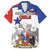 Custom Fiestas Patrias Chile Family Matching Off The Shoulder Long Sleeve Dress and Hawaiian Shirt Coat Of Arms - Wonder Print Shop