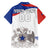 Custom Fiestas Patrias Chile Family Matching Off The Shoulder Long Sleeve Dress and Hawaiian Shirt Coat Of Arms - Wonder Print Shop