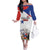 Custom Fiestas Patrias Chile Family Matching Off The Shoulder Long Sleeve Dress and Hawaiian Shirt Coat Of Arms - Wonder Print Shop