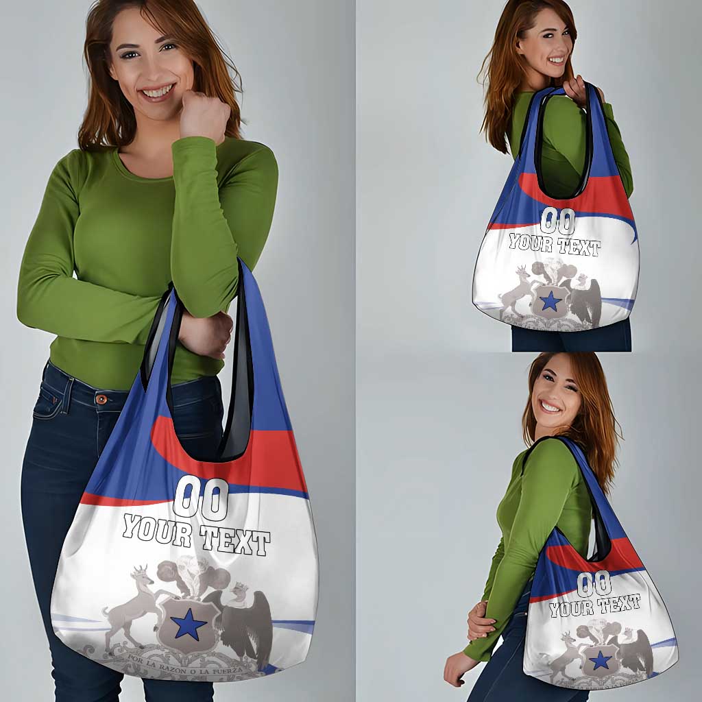 Custom Fiestas Patrias Chile Grocery Bag Coat Of Arms