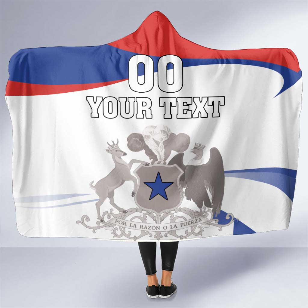 Custom Fiestas Patrias Chile Hooded Blanket Coat Of Arms