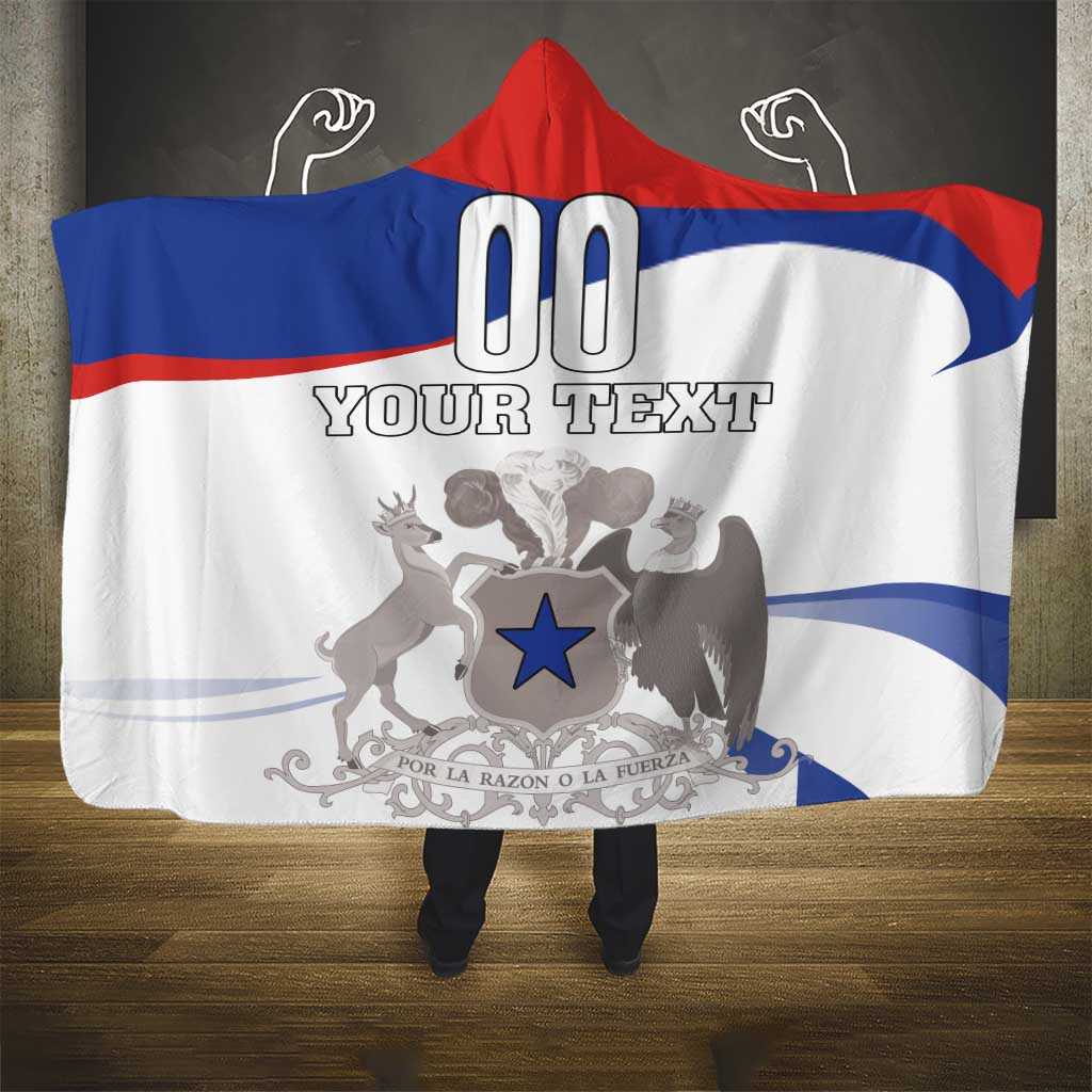 Custom Fiestas Patrias Chile Hooded Blanket Coat Of Arms
