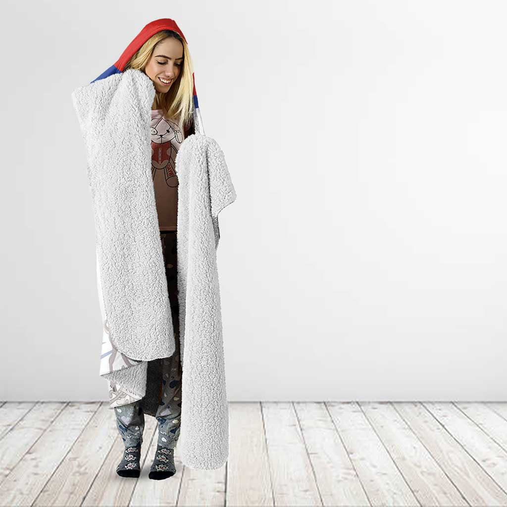 Custom Fiestas Patrias Chile Hooded Blanket Coat Of Arms