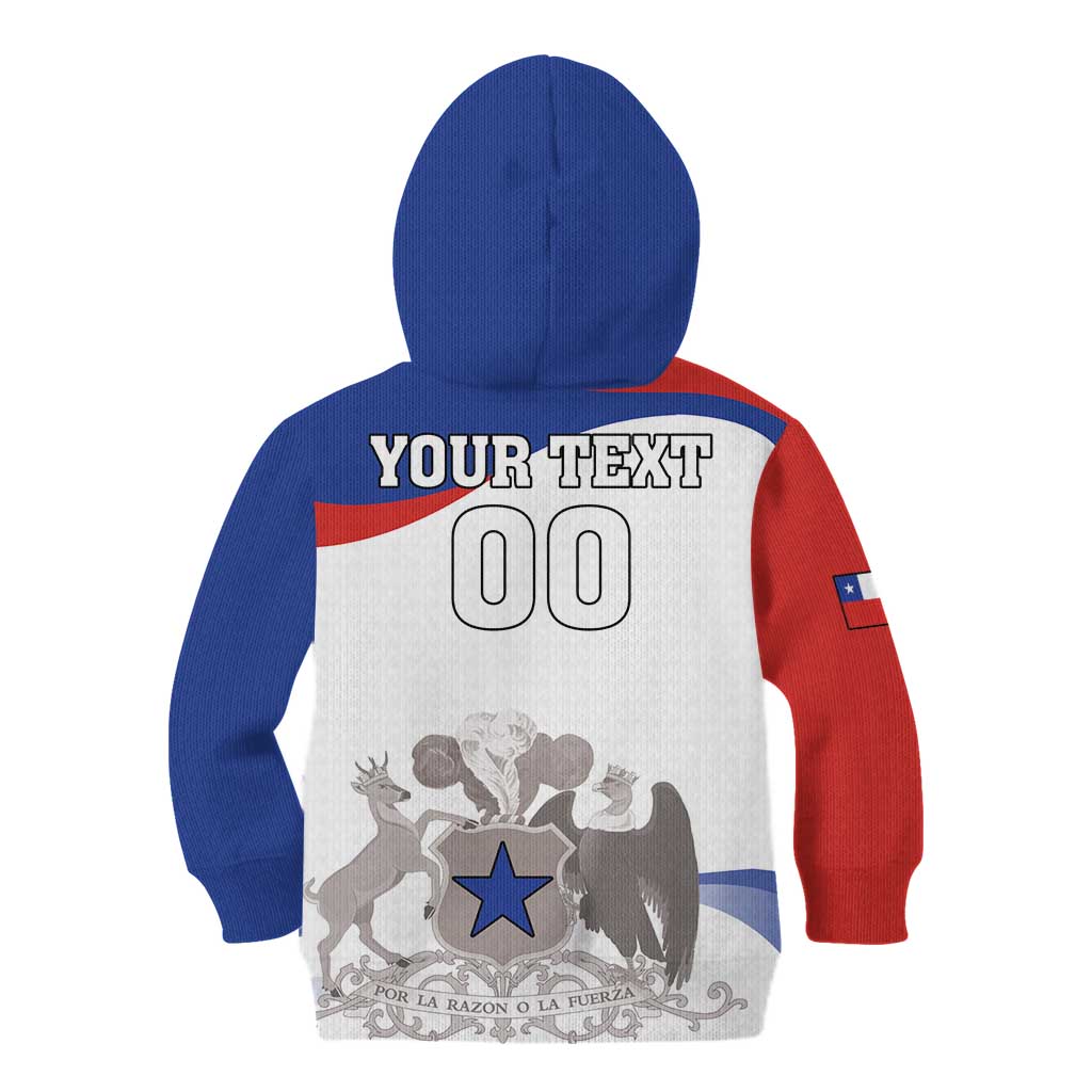 Custom Fiestas Patrias Chile Kid Hoodie Coat Of Arms - Wonder Print Shop