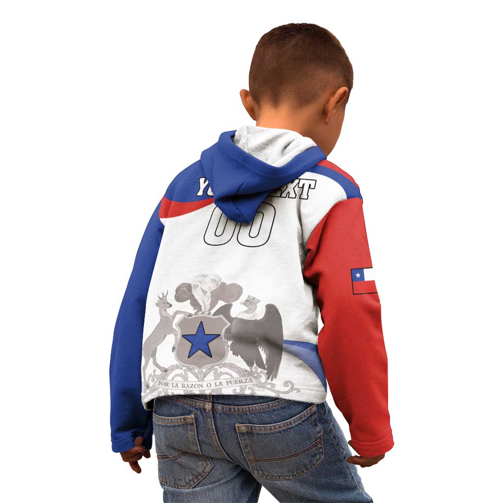 Custom Fiestas Patrias Chile Kid Hoodie Coat Of Arms - Wonder Print Shop