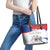 Custom Fiestas Patrias Chile Leather Tote Bag Coat Of Arms - Wonder Print Shop
