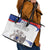 Custom Fiestas Patrias Chile Leather Tote Bag Coat Of Arms - Wonder Print Shop