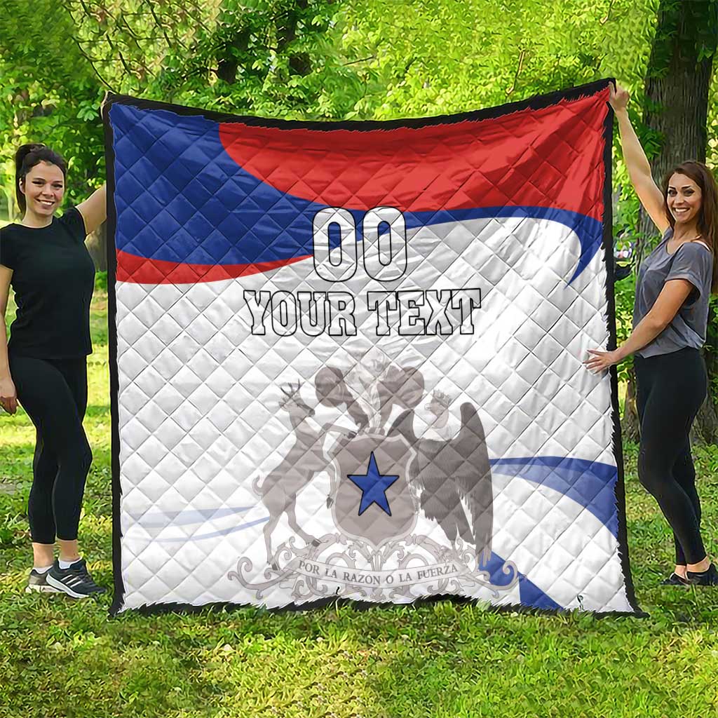 Custom Fiestas Patrias Chile Quilt Coat Of Arms - Wonder Print Shop