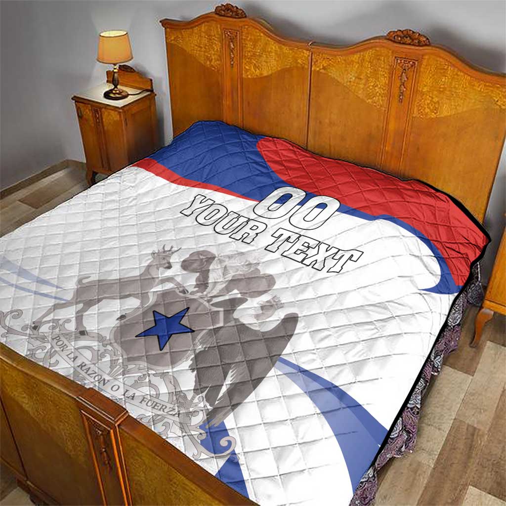 Custom Fiestas Patrias Chile Quilt Coat Of Arms - Wonder Print Shop