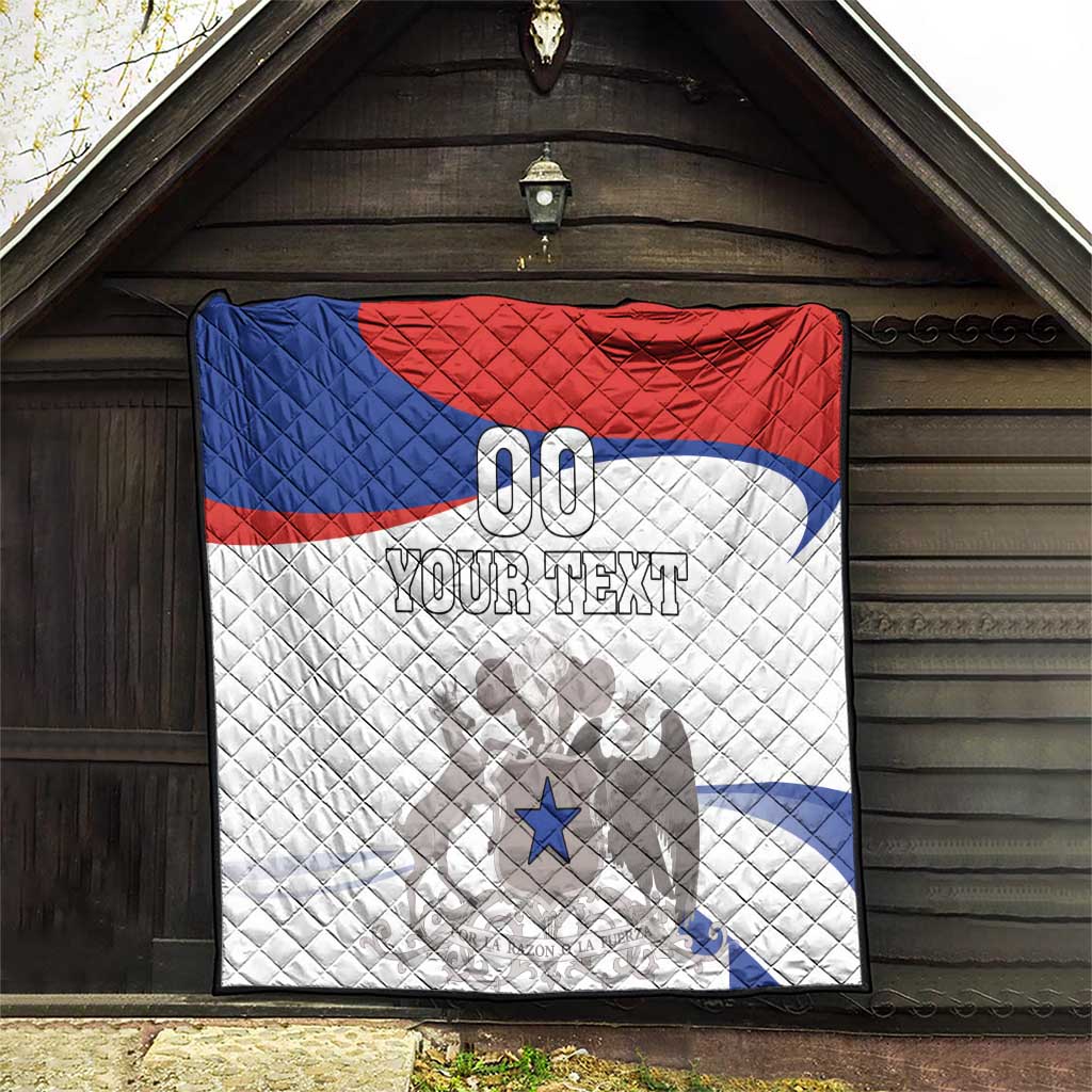 Custom Fiestas Patrias Chile Quilt Coat Of Arms - Wonder Print Shop