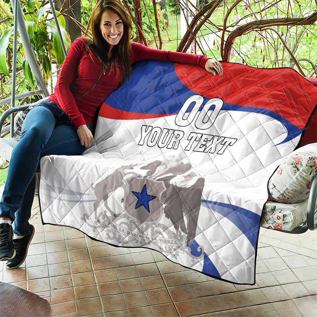 Custom Fiestas Patrias Chile Quilt Coat Of Arms - Wonder Print Shop