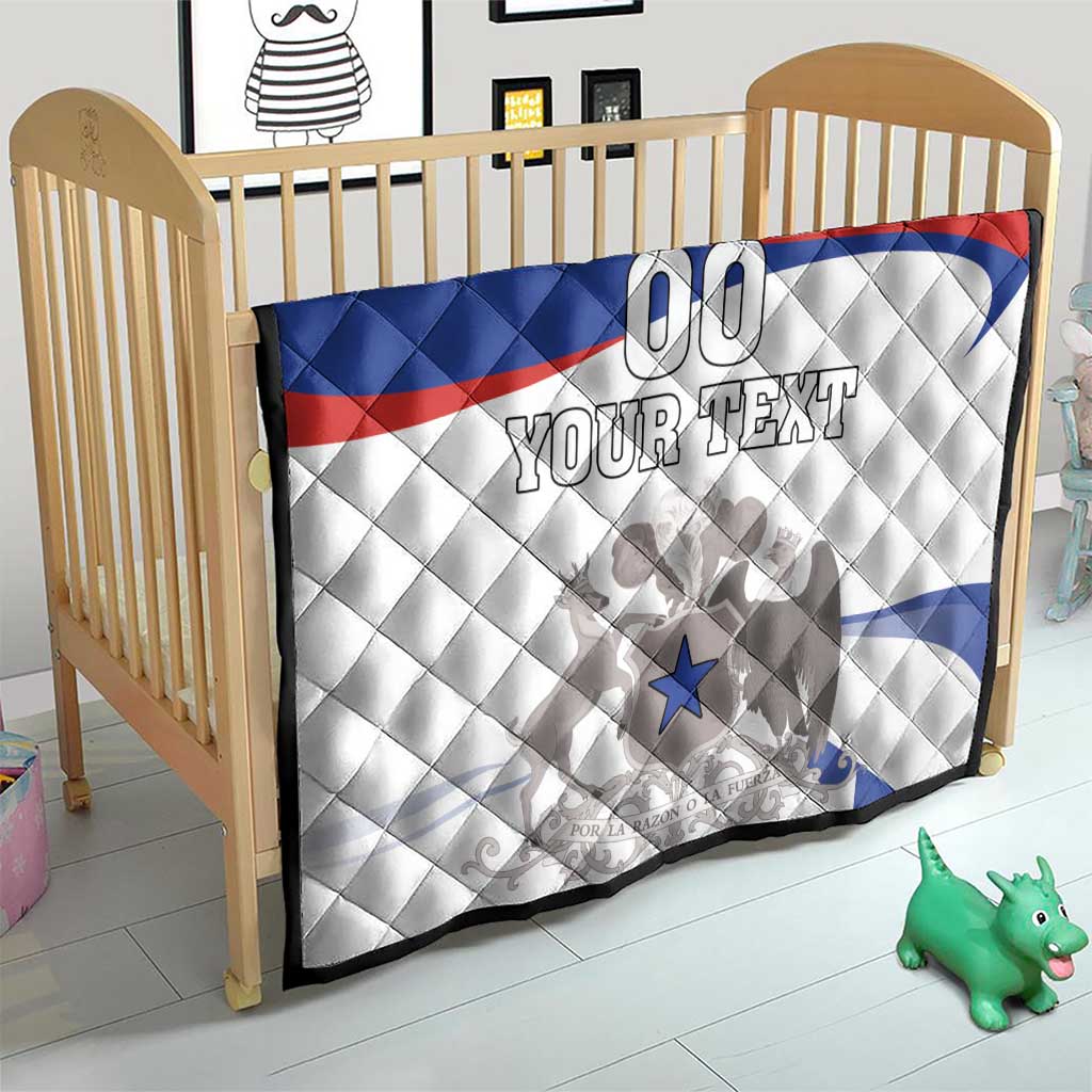 Custom Fiestas Patrias Chile Quilt Coat Of Arms - Wonder Print Shop