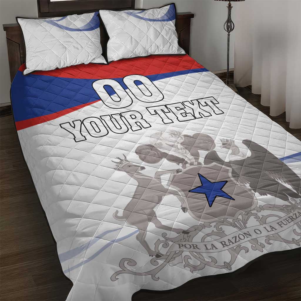 Custom Fiestas Patrias Chile Quilt Bed Set Coat Of Arms - Wonder Print Shop