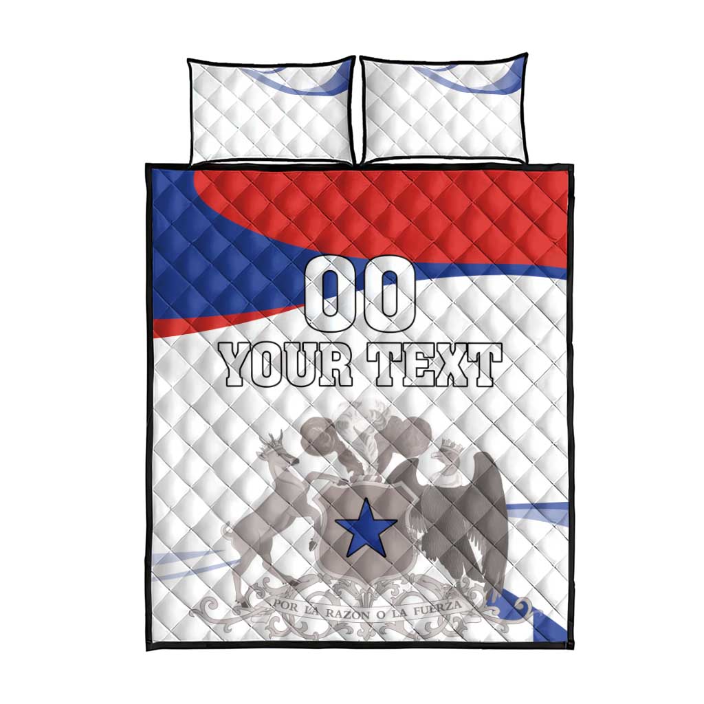 Custom Fiestas Patrias Chile Quilt Bed Set Coat Of Arms - Wonder Print Shop