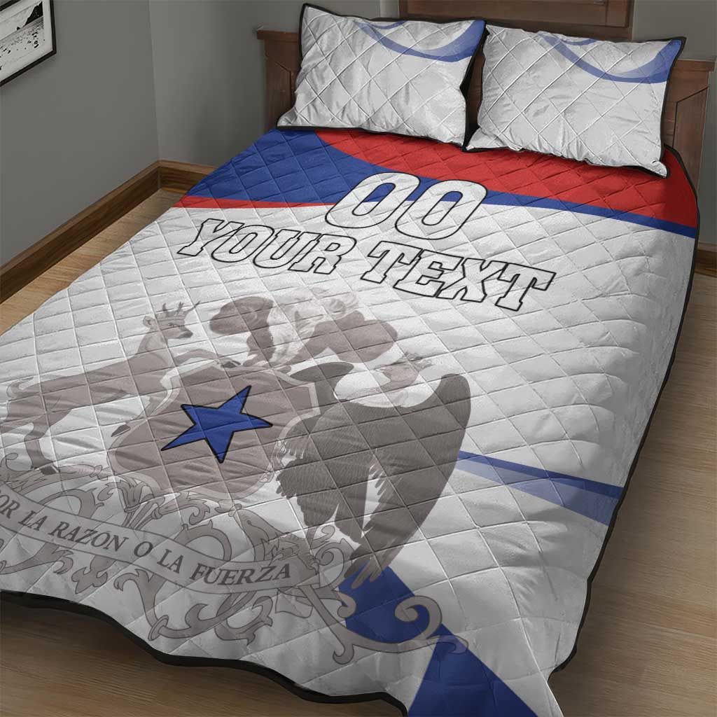 Custom Fiestas Patrias Chile Quilt Bed Set Coat Of Arms - Wonder Print Shop