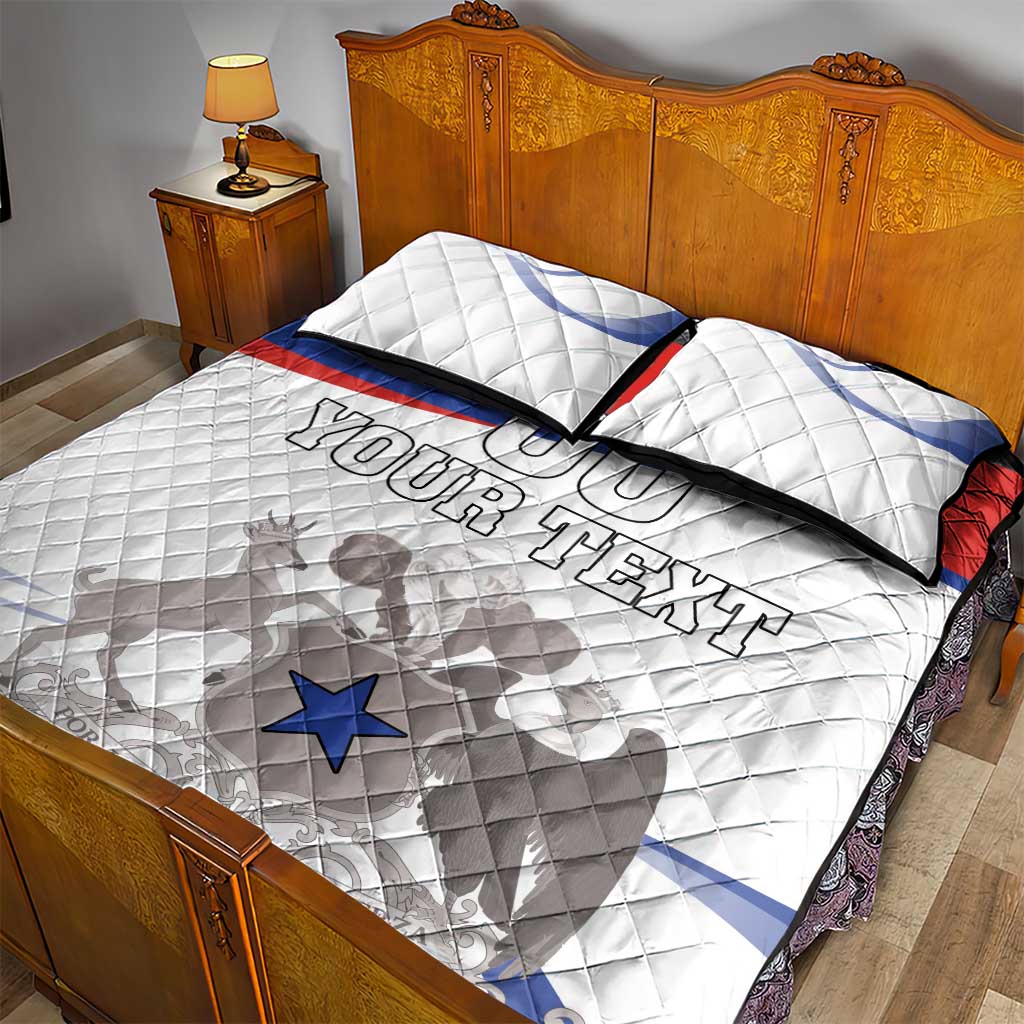 Custom Fiestas Patrias Chile Quilt Bed Set Coat Of Arms - Wonder Print Shop