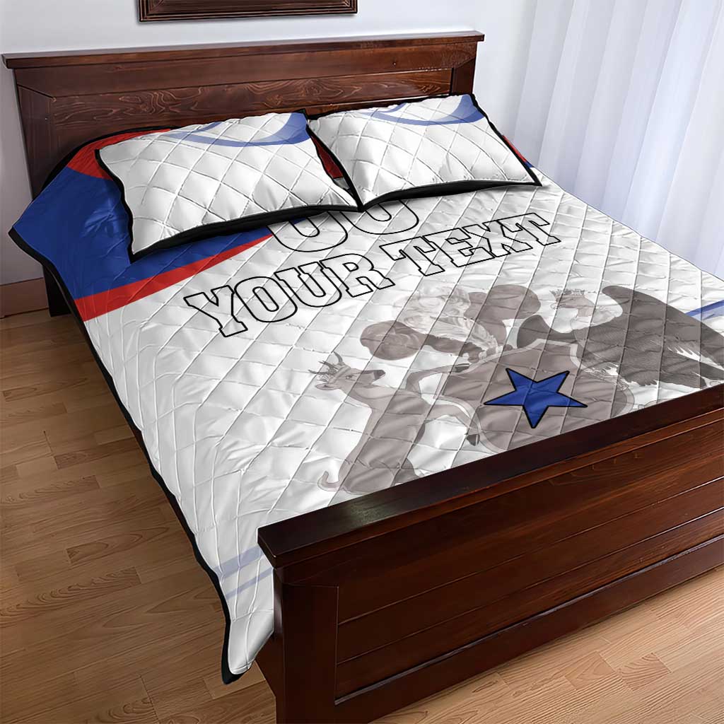 Custom Fiestas Patrias Chile Quilt Bed Set Coat Of Arms - Wonder Print Shop