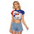 Custom Fiestas Patrias Chile Raglan Cropped T Shirt Coat Of Arms - Wonder Print Shop