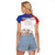 Custom Fiestas Patrias Chile Raglan Cropped T Shirt Coat Of Arms - Wonder Print Shop