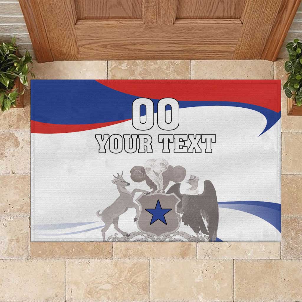 Custom Fiestas Patrias Chile Rubber Doormat Coat Of Arms - Wonder Print Shop