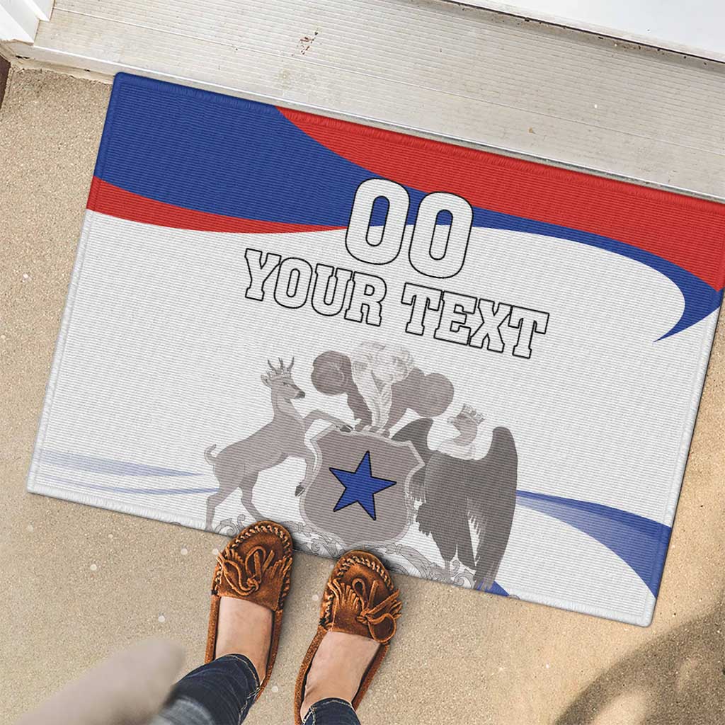 Custom Fiestas Patrias Chile Rubber Doormat Coat Of Arms - Wonder Print Shop