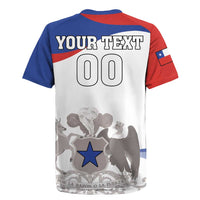 Custom Fiestas Patrias Chile Rugby Jersey Coat Of Arms - Wonder Print Shop