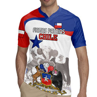 Custom Fiestas Patrias Chile Rugby Jersey Coat Of Arms - Wonder Print Shop