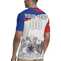 Custom Fiestas Patrias Chile Rugby Jersey Coat Of Arms - Wonder Print Shop