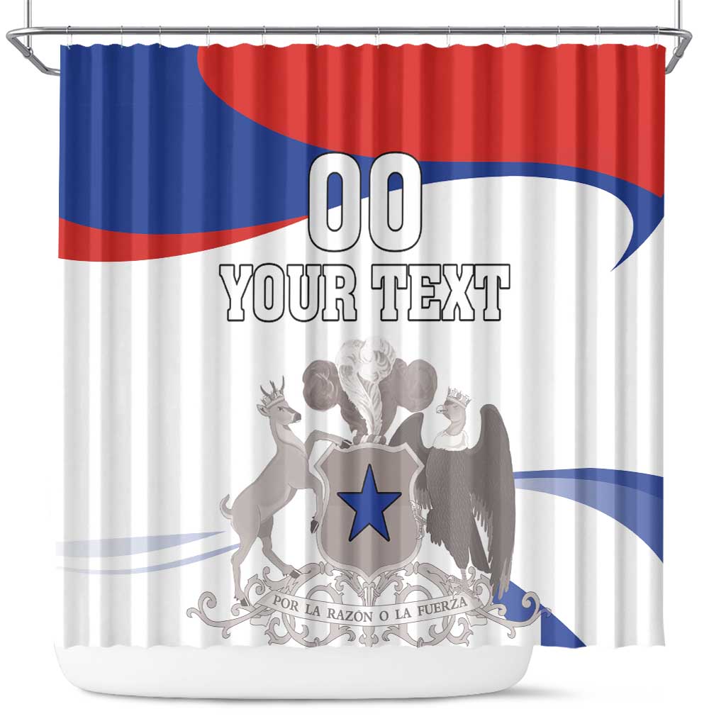 Custom Fiestas Patrias Chile Shower Curtain Coat Of Arms