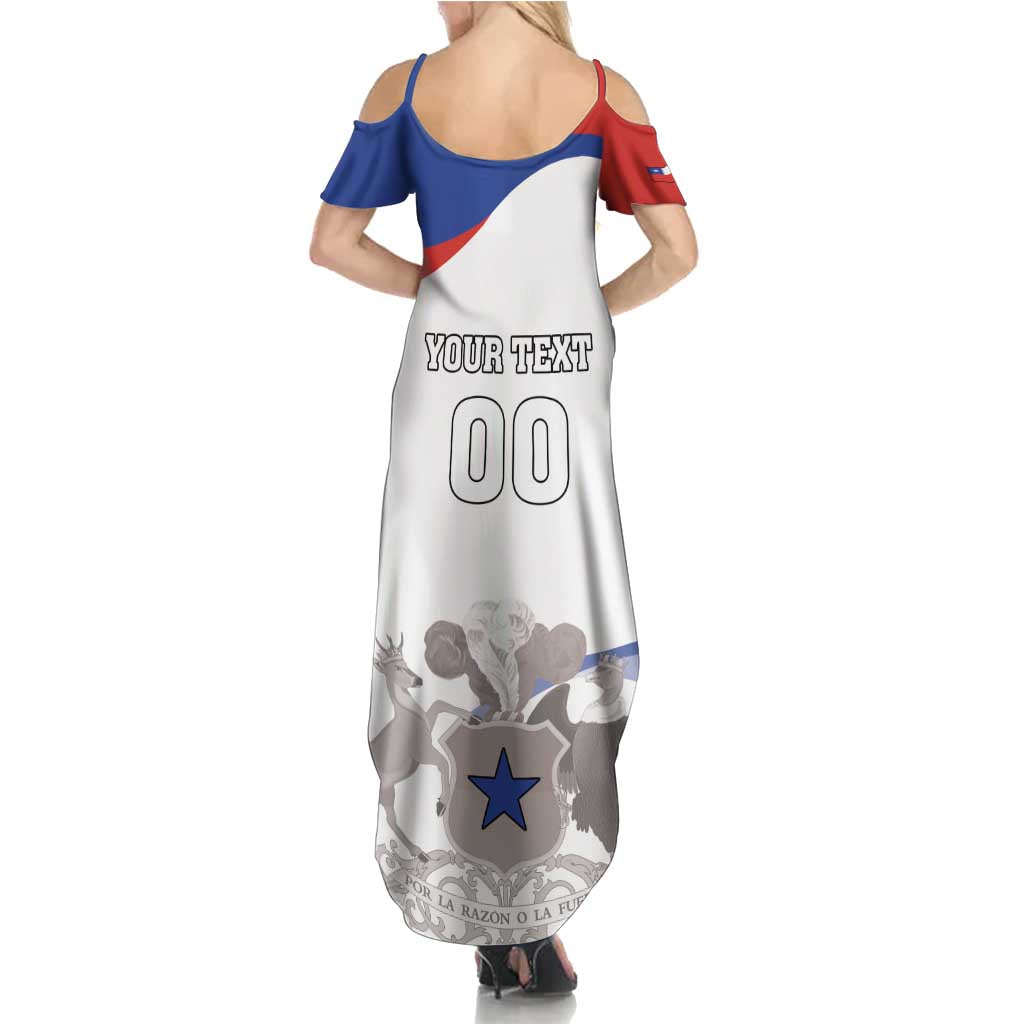 Custom Fiestas Patrias Chile Summer Maxi Dress Coat Of Arms - Wonder Print Shop