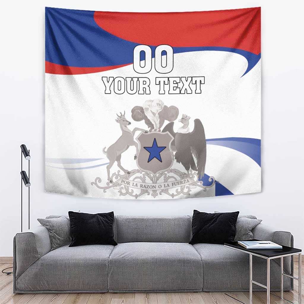 Custom Fiestas Patrias Chile Tapestry Coat Of Arms - Wonder Print Shop