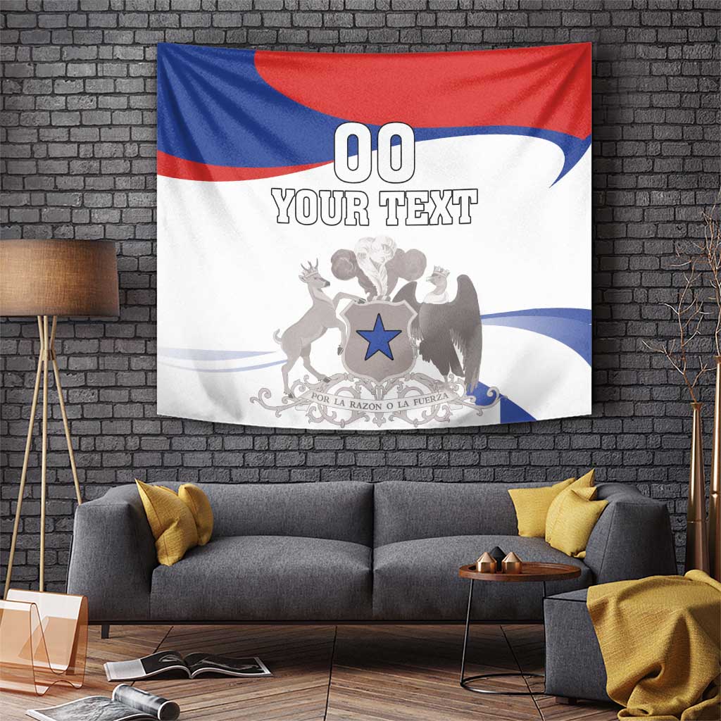 Custom Fiestas Patrias Chile Tapestry Coat Of Arms - Wonder Print Shop